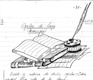 Book and Pen Drawing by Piluca Steel